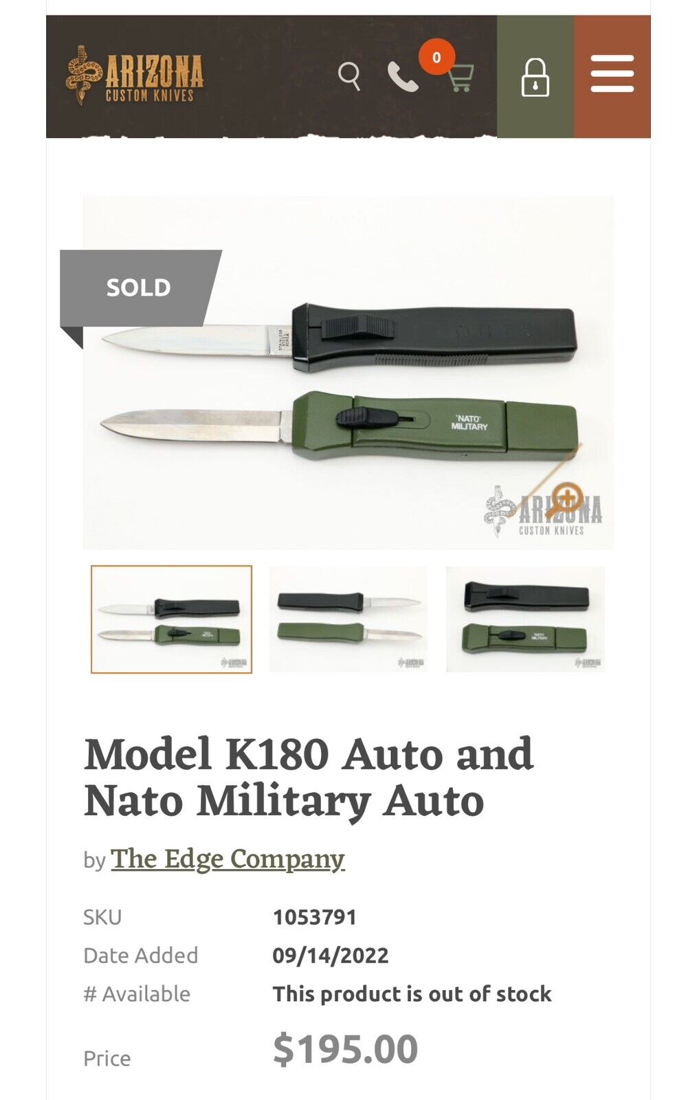 Model K180 Auto and Nato Military 