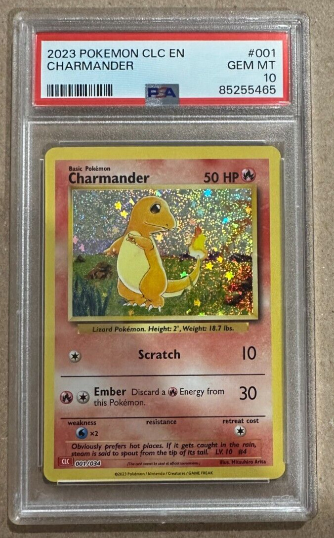 2023 Pokemon Classic Collection 001 Charmander Holo English PSA 10 graded card