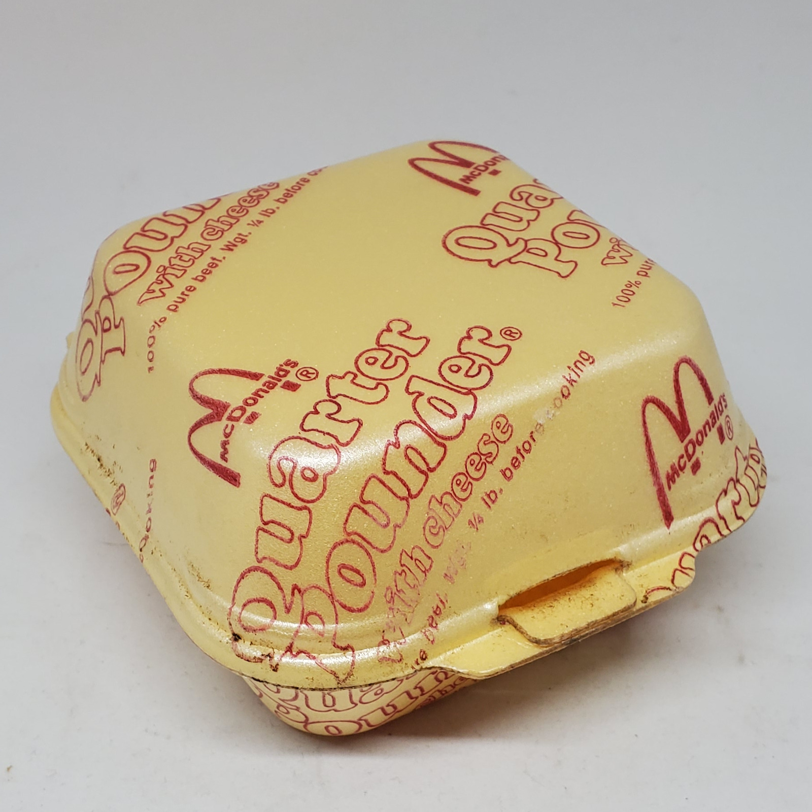 Vintage \'80s Quarter Pounder With Cheese Styrofoam Clamshell Container Box