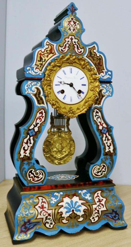 Antique French Empire Breguet A Paris Boulle Ornate Portico Regulator Clock
