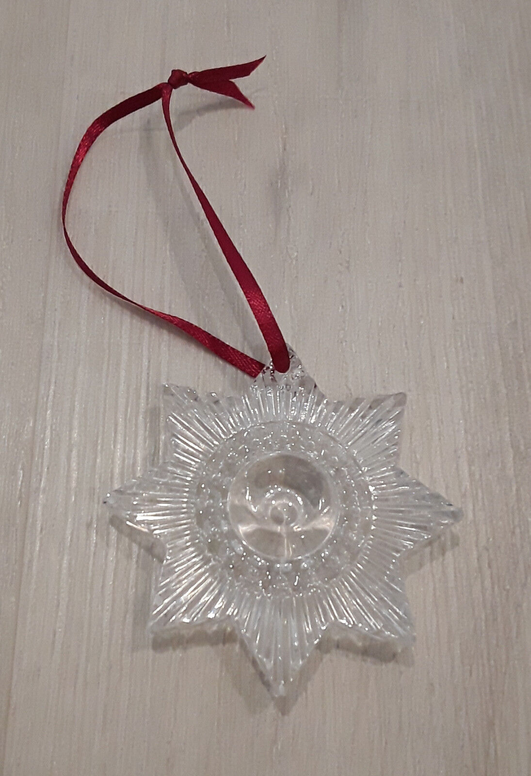 Waterford Crystal Snow Star Mini Ornament + Pouch & Box CHRISTMAS 2017 40023147
