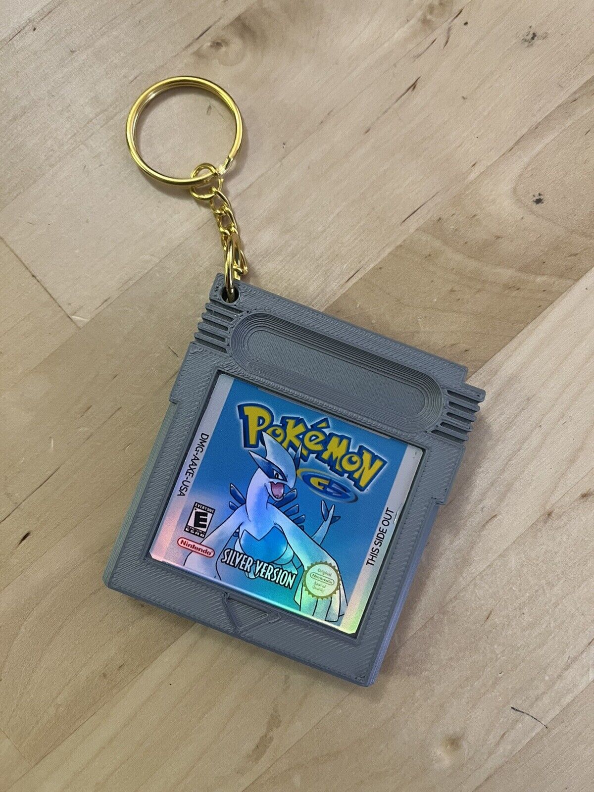 Pokémon Silver keychain Game Boy Gameboy Nintendo cartridge Pikachu retro anime