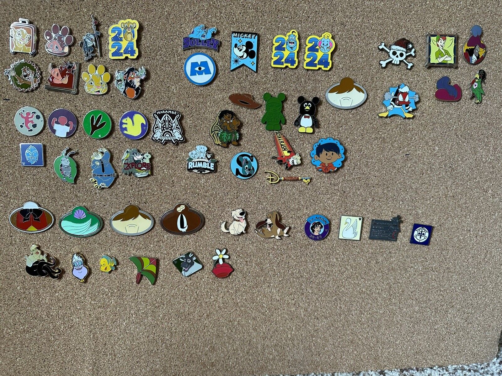 Disney Pin Huge lot Collection Of 54 Le Cast Mystery Pins Lion King Animal  2024