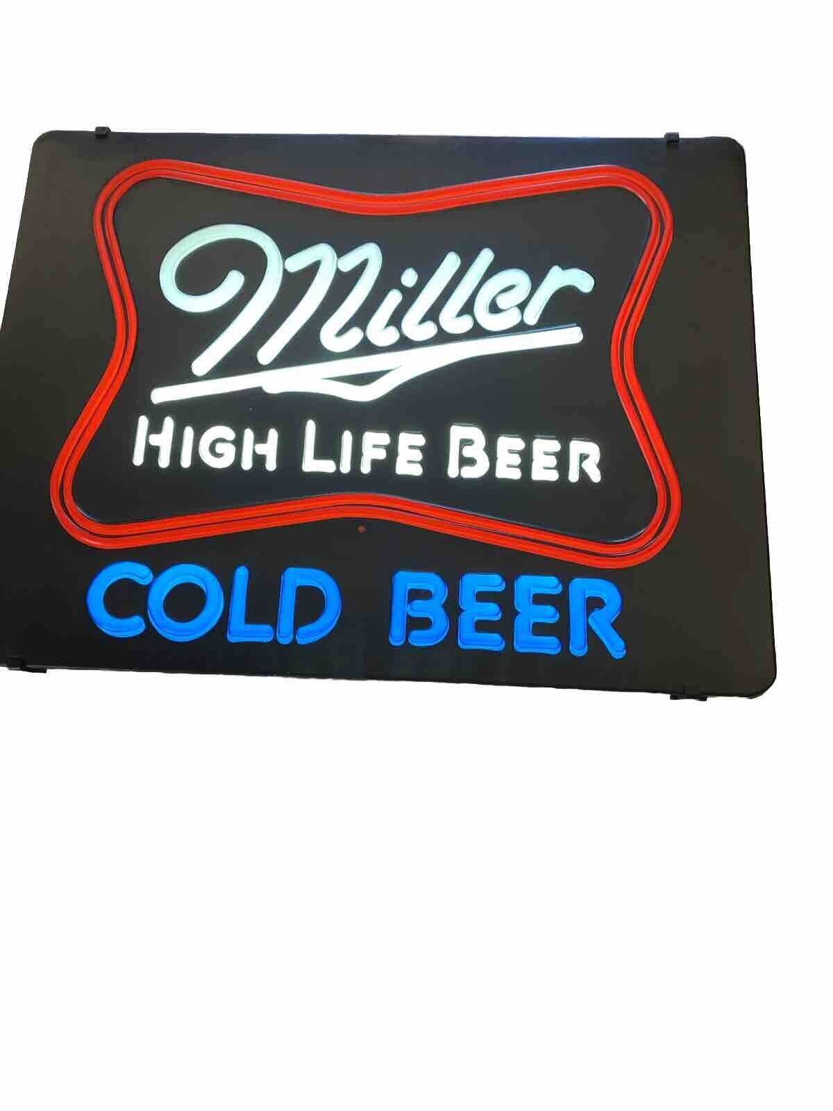 Vintage Miller High Life Light Up Bubble Sign Man Cave Special Near Perfect WOW