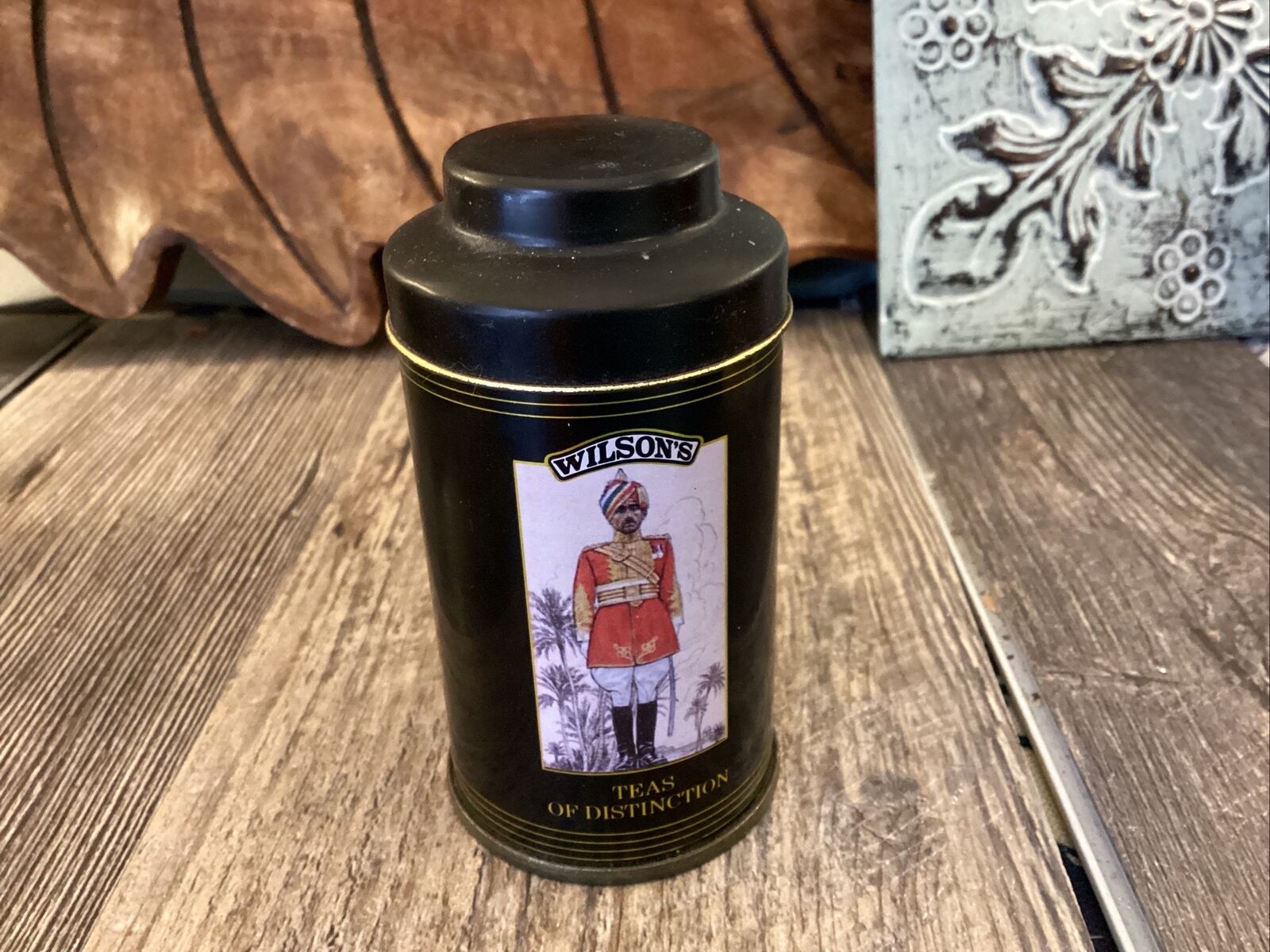 Vintage Wilson’s Tea of Distinction Tea Tin Alwar State Forces Tin#6 British Emp