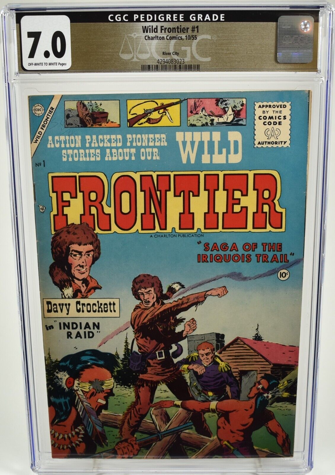 Wild Frontier #1 CGC 7.0 (1955) River City Pedigree Charlton Comics