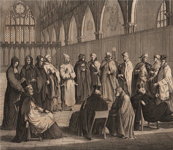Anglican clergy in church. GROSE 1776 old antique vintage print picture