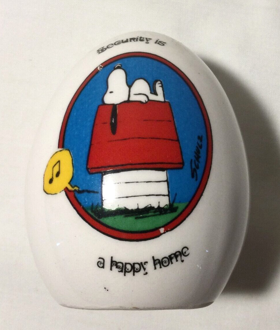 Vintage 1958-1960 Snoopy Egg “Security is a Happy Home\