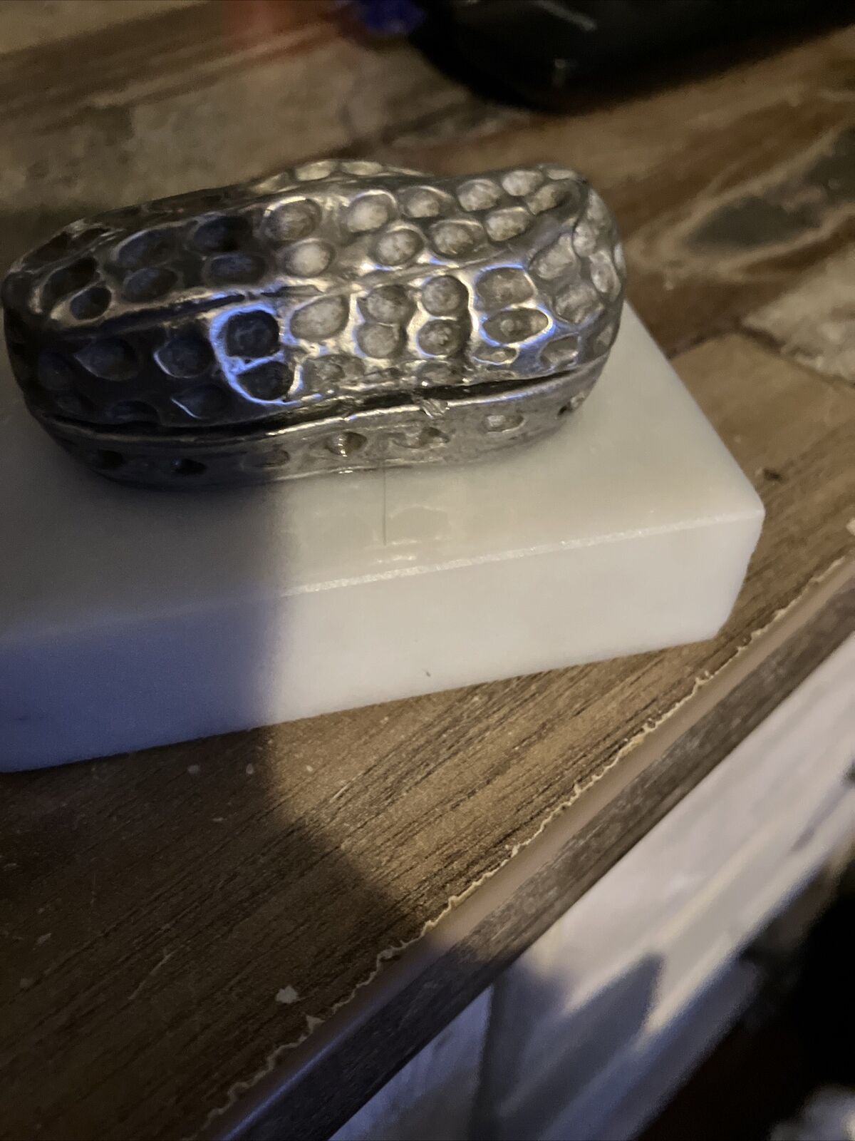 Unique Metal  Peanut Paper Weight With Marble Base