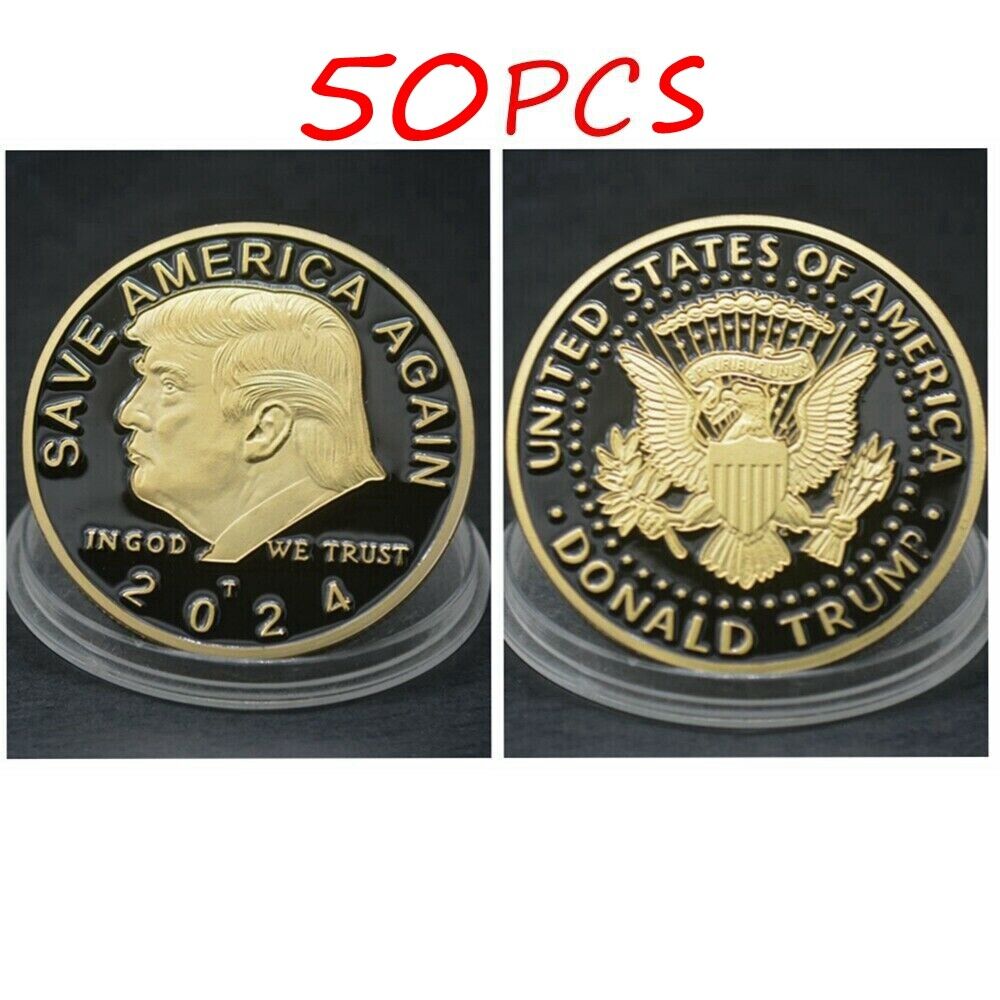 50pc 2024 President Donald Trump EAGLE Commemorative Coin Save America Again