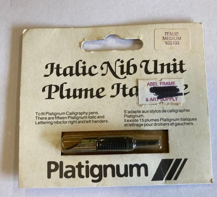 Vintage Platignum Italic Medium Nib #102103