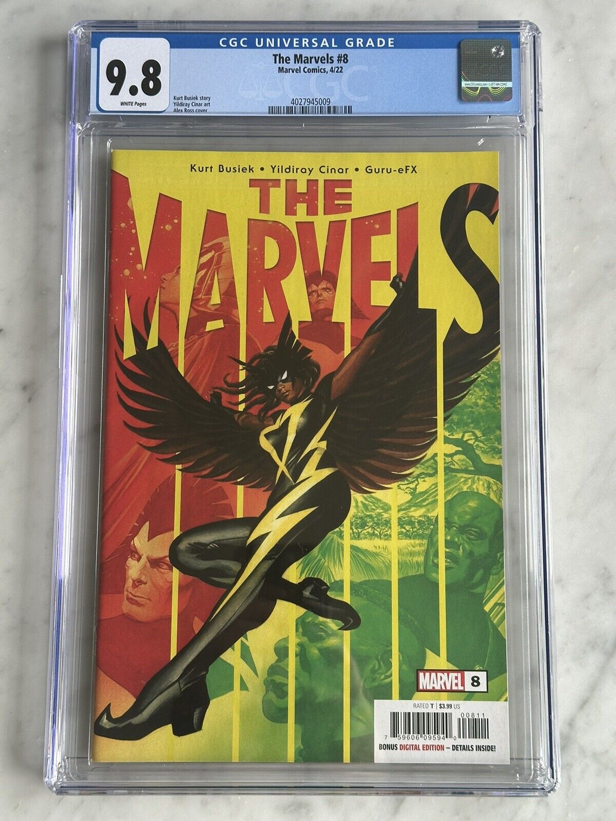 The Marvels #8 Alex Ross Cover CGC 9.8 WP (Marvel, 2022)