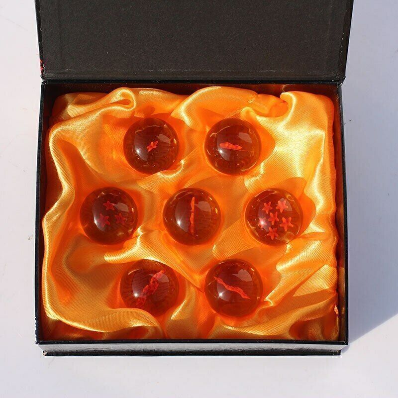 7 pcs New DragonBall Z 3.5cm Stars Crystal Ball Replica Collection In Box Set