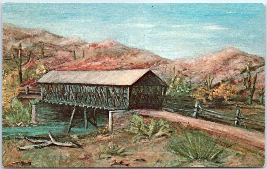 Postcard - Covered Bridge in Gila County, Arizona, USA