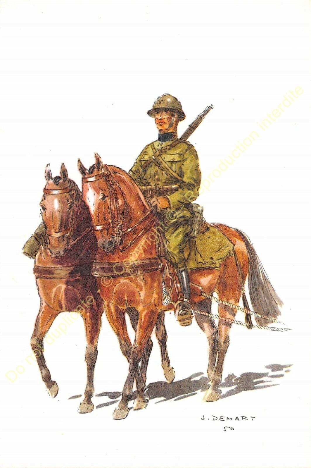 Illustration J.Demart Militaria Artillerie 1918