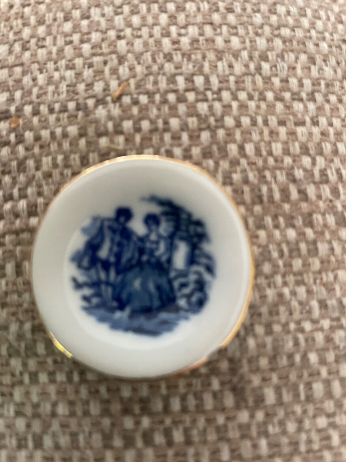 Vintage Antique Made In Japan Miniature Tea Service Blue White 
