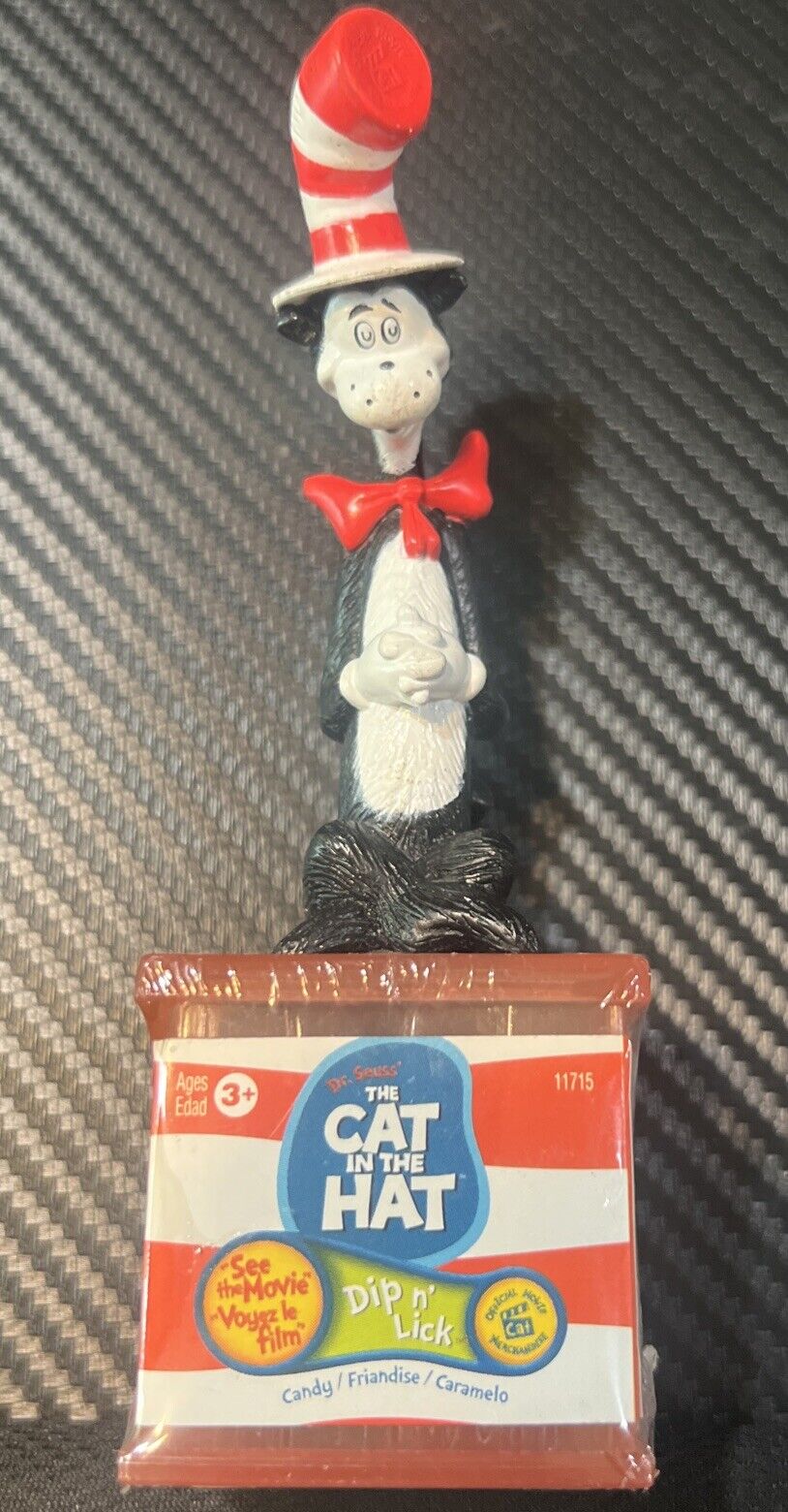 RARE CAT IN THE HAT DR SEUSS DIP AND LICK CANDY 2003