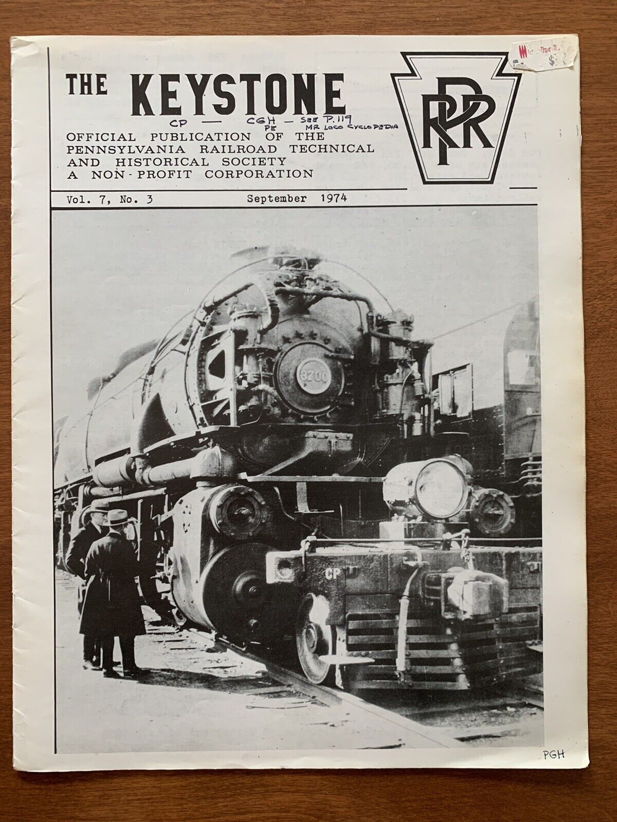 The Keystone PRR September 1974 No 3700 Class HC1s 2-8-8-0 on cover