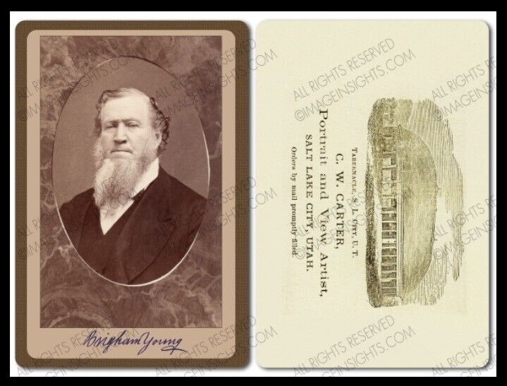 BRIGHAM YOUNG 1878 LDS Legend & Mormon Leader CDV Unique Reproduction