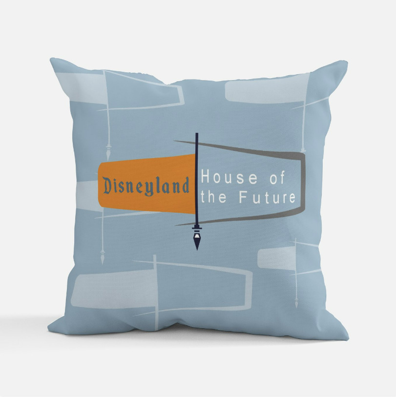 Retro Disneyland House of the Future Accent Pillow