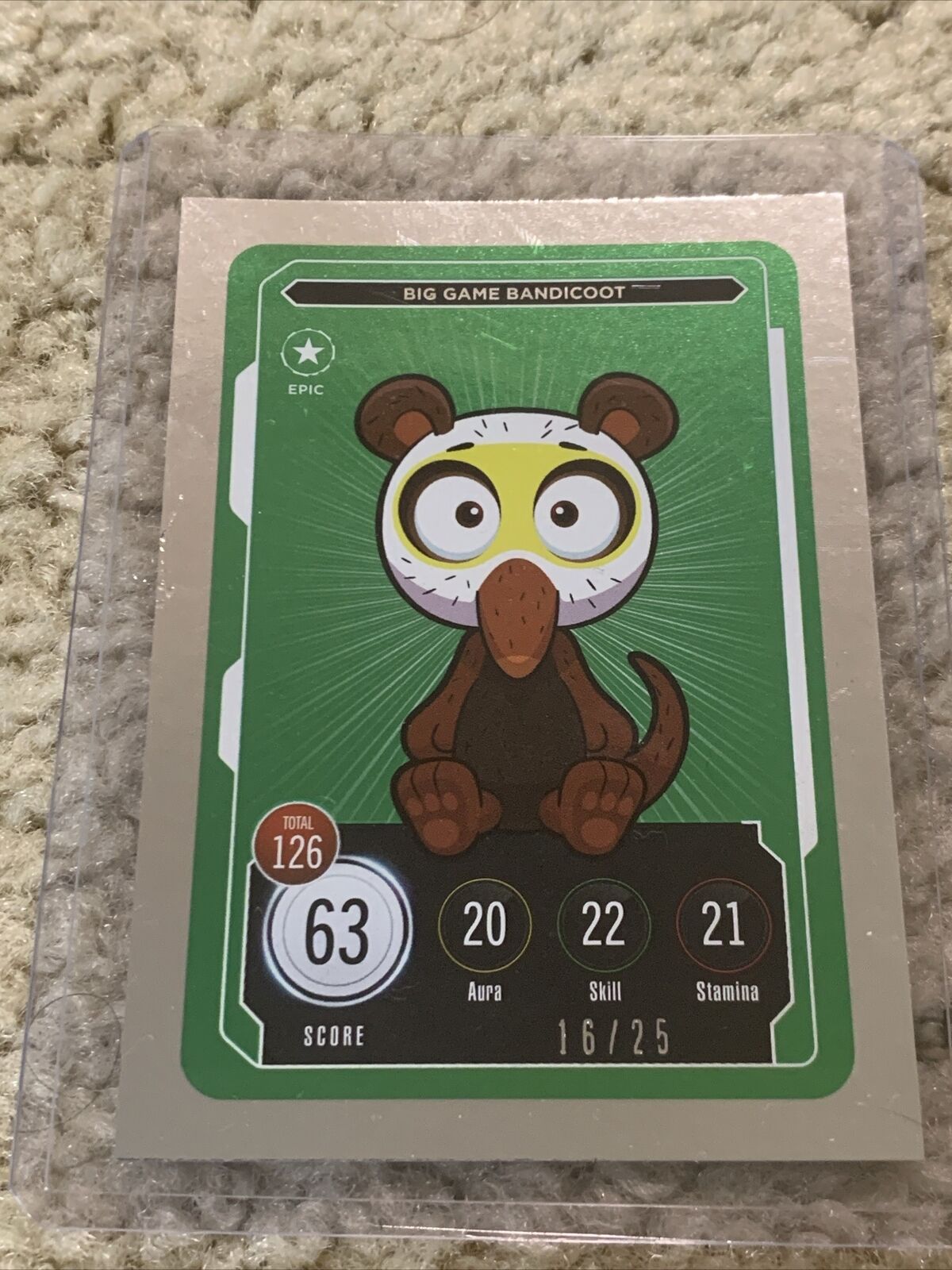 Big Game Bandicoot VeeFriends ZeroCool Card Series 2 Compete Collect EPIC 16/25