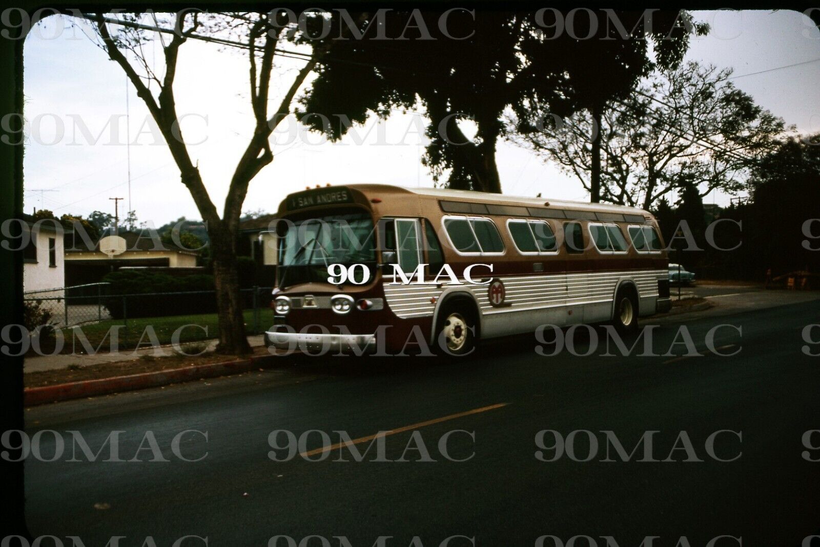 SBMTD #204. GM COACH BUS. Santa Barbara (CA). Original Slide 1972.