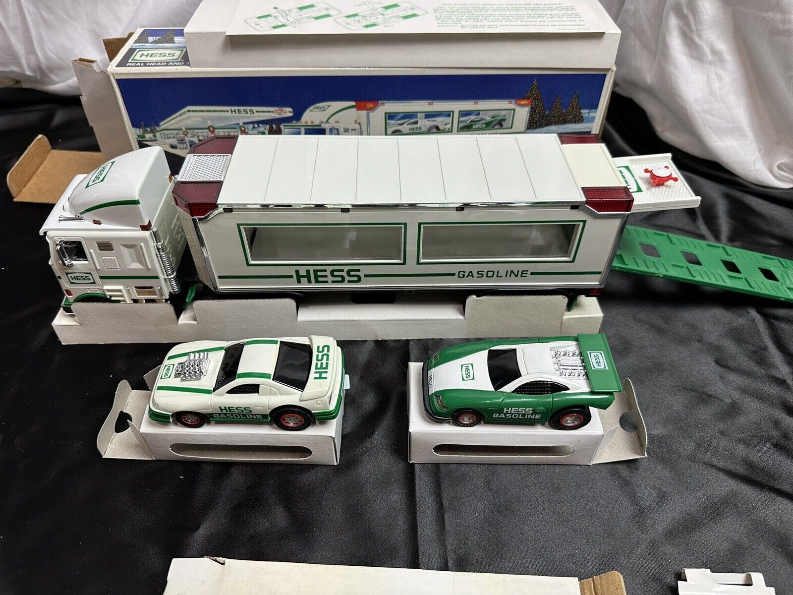 Vintage 1997 Hess Toy Truck and Racers New in Box