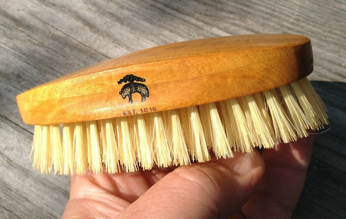 Vtg Brooks Brothers natural pure bristle satinwood men's hairbrush made England