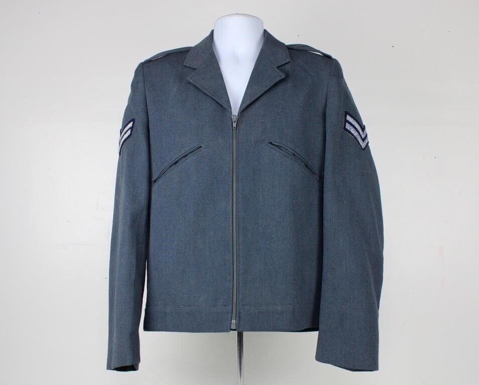 Vintage British Military Uniform RAF Royal Air Force Dress Jacket Size 36 Blue