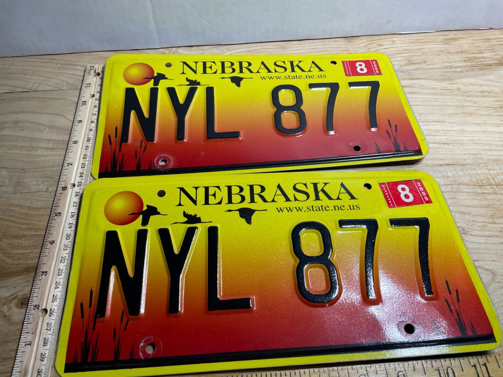 Matching Pair of 2005 Nebraska License Plates
