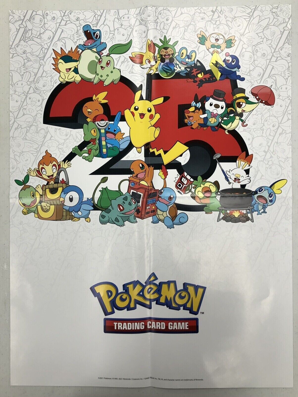 Pokemon 25th Anniversary TCG Poster (Folded) Store Promotional