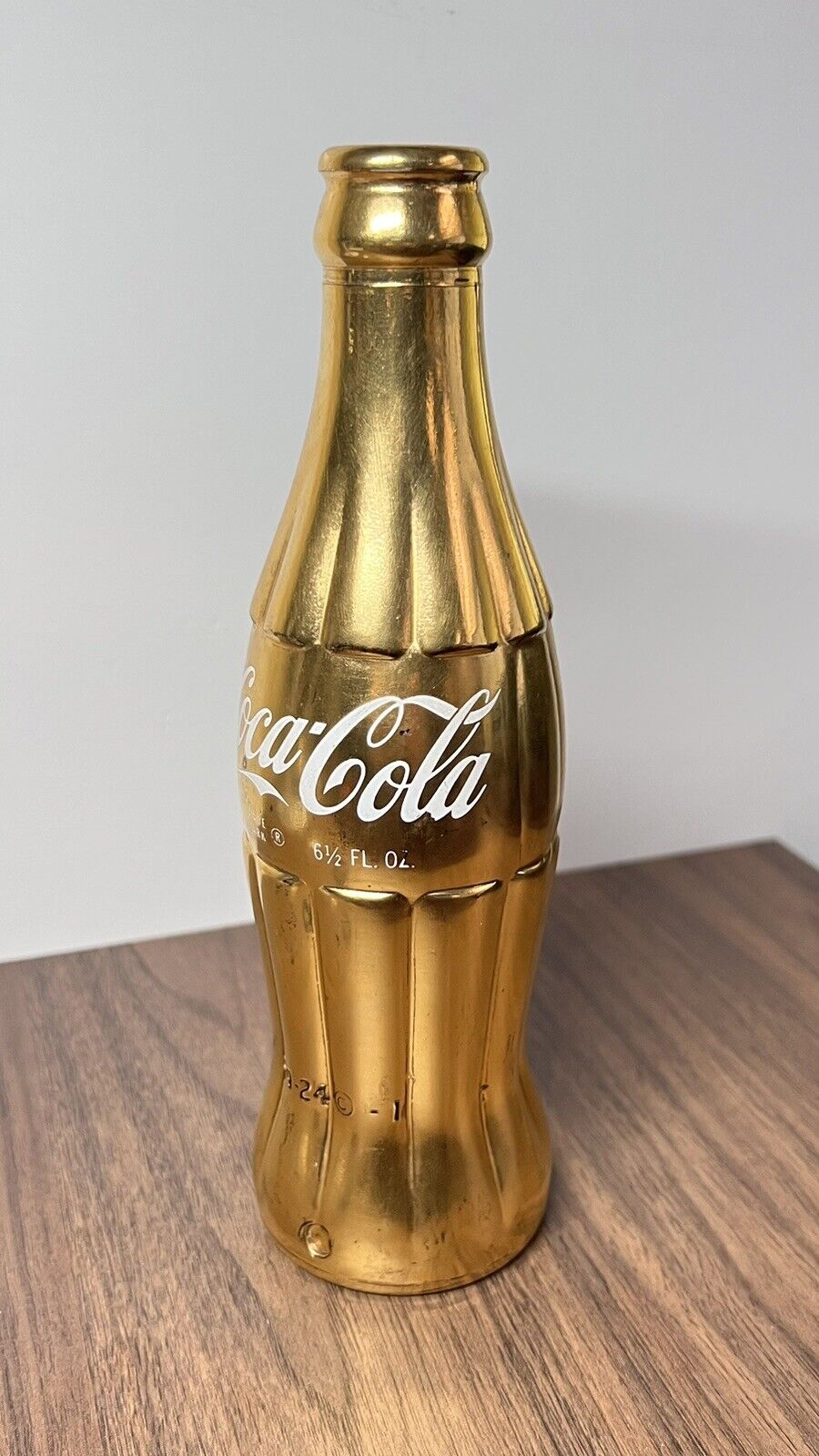 Very Rare 1968 Gold Coca Commemorative Bottle 50mil gallon