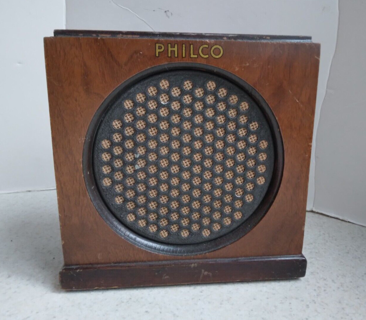 Vintage Deco Cabinet Philco Phone Model 902 Speaker Tested Working MCM