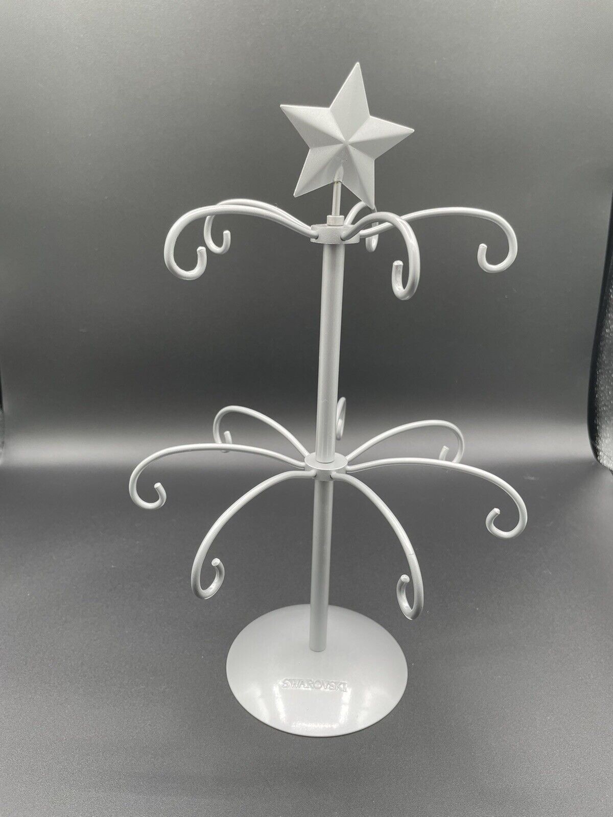 Rare Swarovski Crystal 12” Christmas Holiday Display Stand For 12 Ornaments