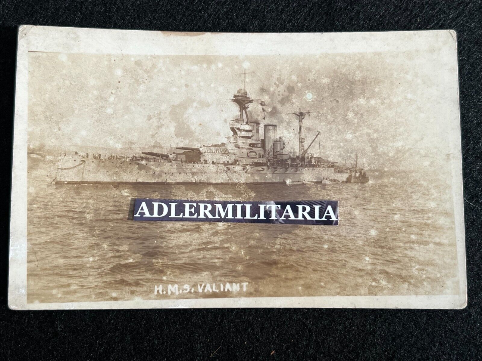 WWI H.M.S Valiant Image - Post Card - Period Item - 1914 - 1918
