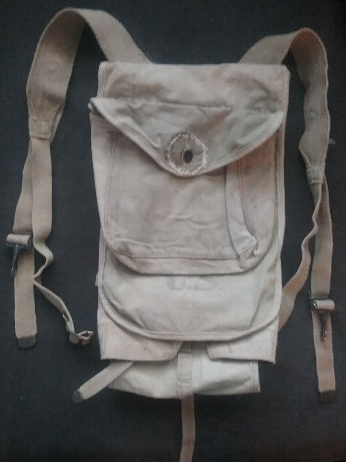 WW1 M-1910 Haversack Dated 1918, With Meat Can Pouch, Genuine USGI Surplus Used