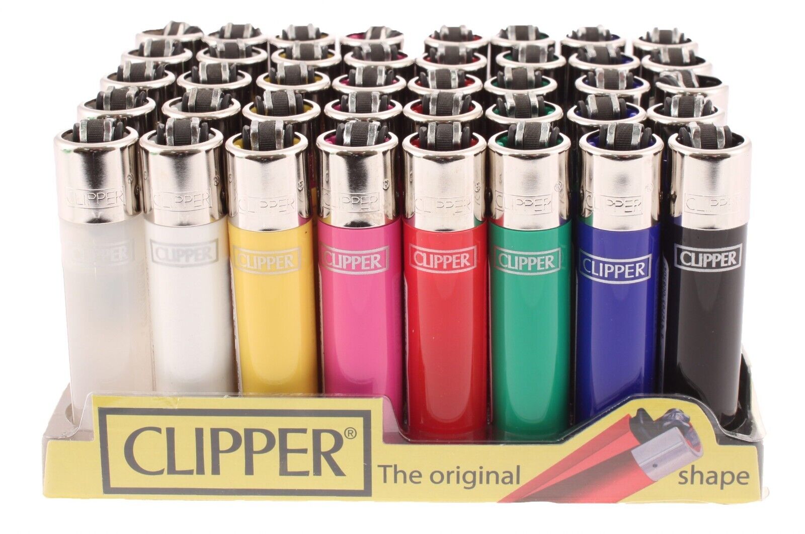 4 x Clipper Full Size Lighters (Translucent Colors) Funny Cool Lighter