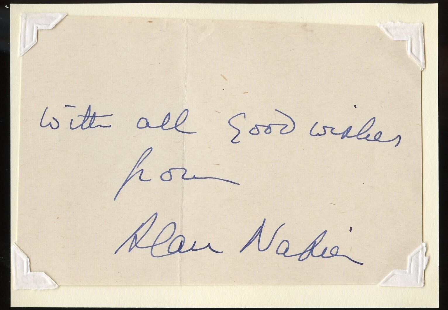 Alan Napier d1988 signed autograph auto 3x5 Cut Batman Alfred Pennyworth