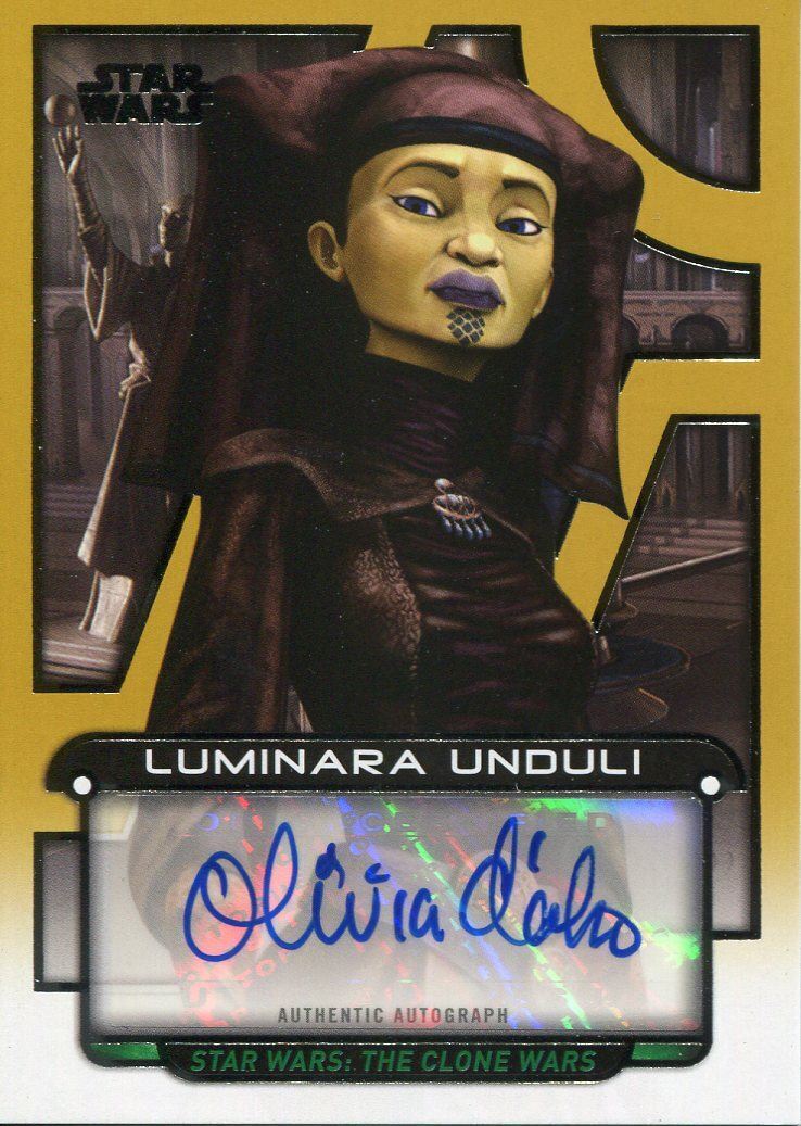 Star Wars Galactic Files Reborn Gold Autograph [25] Olivia DABo As Luminara 