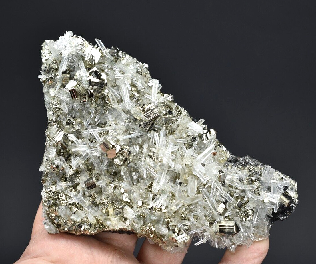 Pyrite with Quartz and Sphalerite - Huanzala Mine, Peru