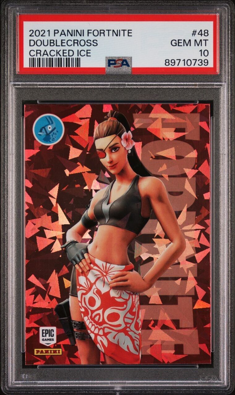 2021 Panini Fortnite Rare Outfit DoubleCross PSA 10 SP Cracked Ice