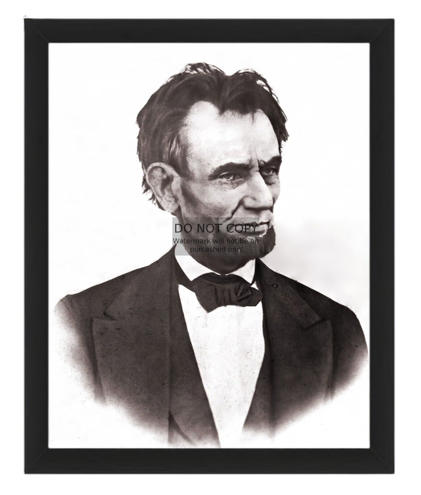 PRESIDENT ABRAHAM LINCOLN DISPUTED LAST PHOTOGRAPH 1865 8X10 FRAMED PHOTO