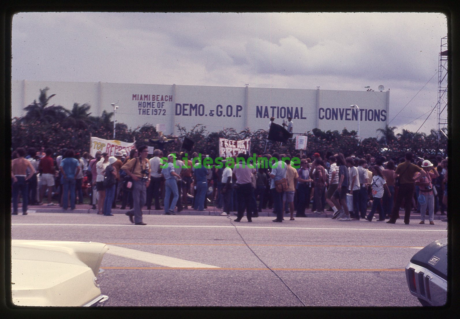 1972 Original Slide - GOP & Democratic National Convention at Miami Beach Center