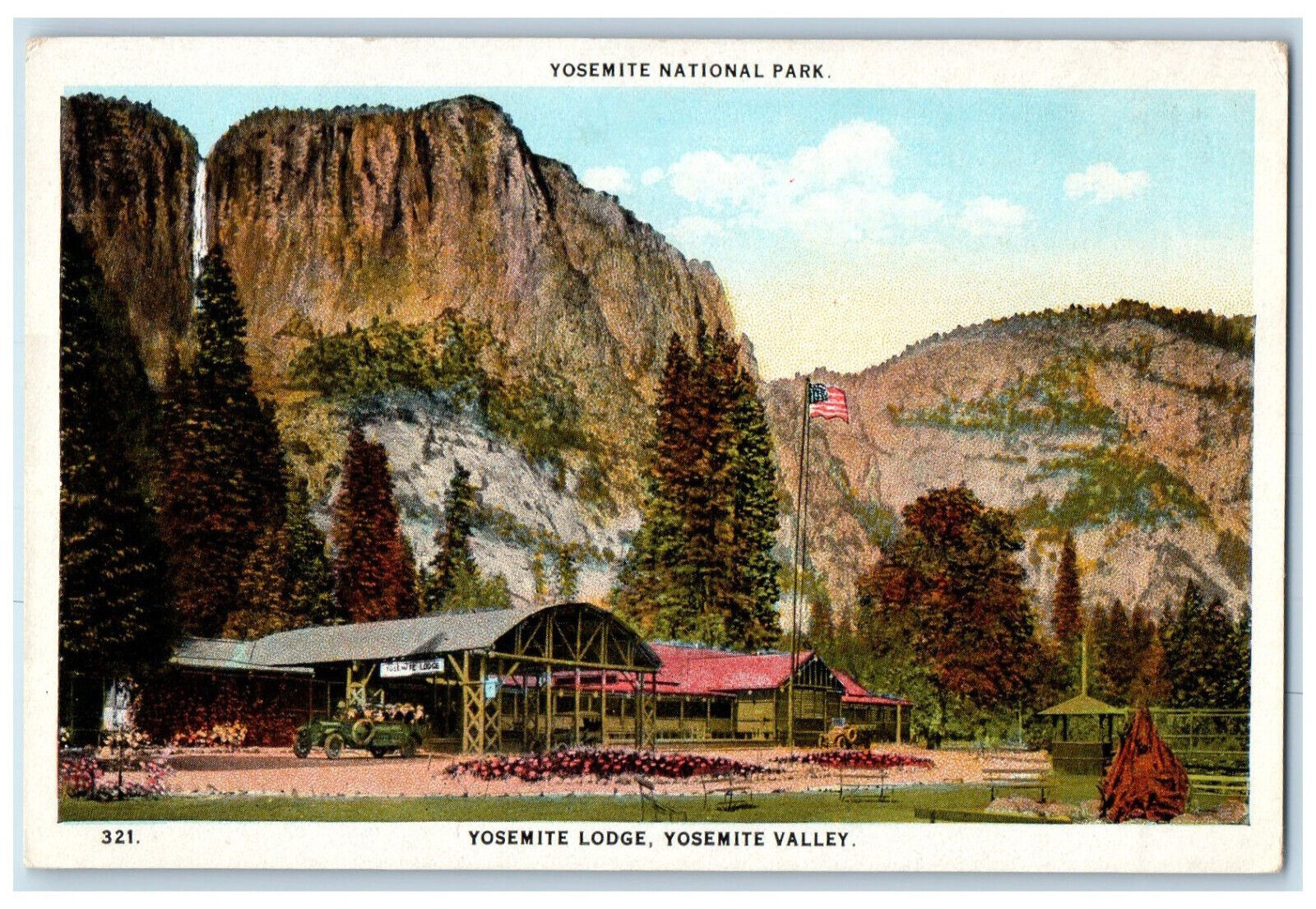 1931 Yosemite Lodge Redwood Cabins In The Pine Woods California CA Postcard