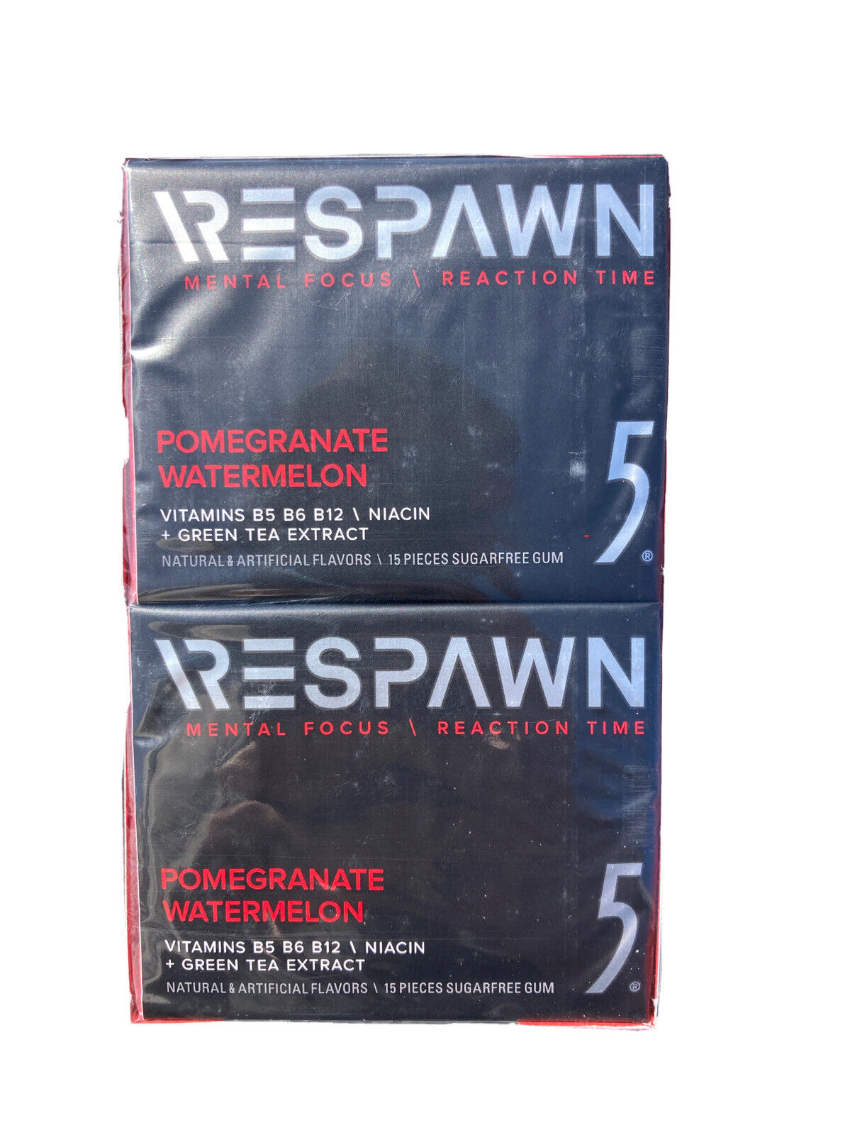 Respawn 5 Gum Watermelon Pomegranate Sealed Box 10 Pack Discontinued Collectible