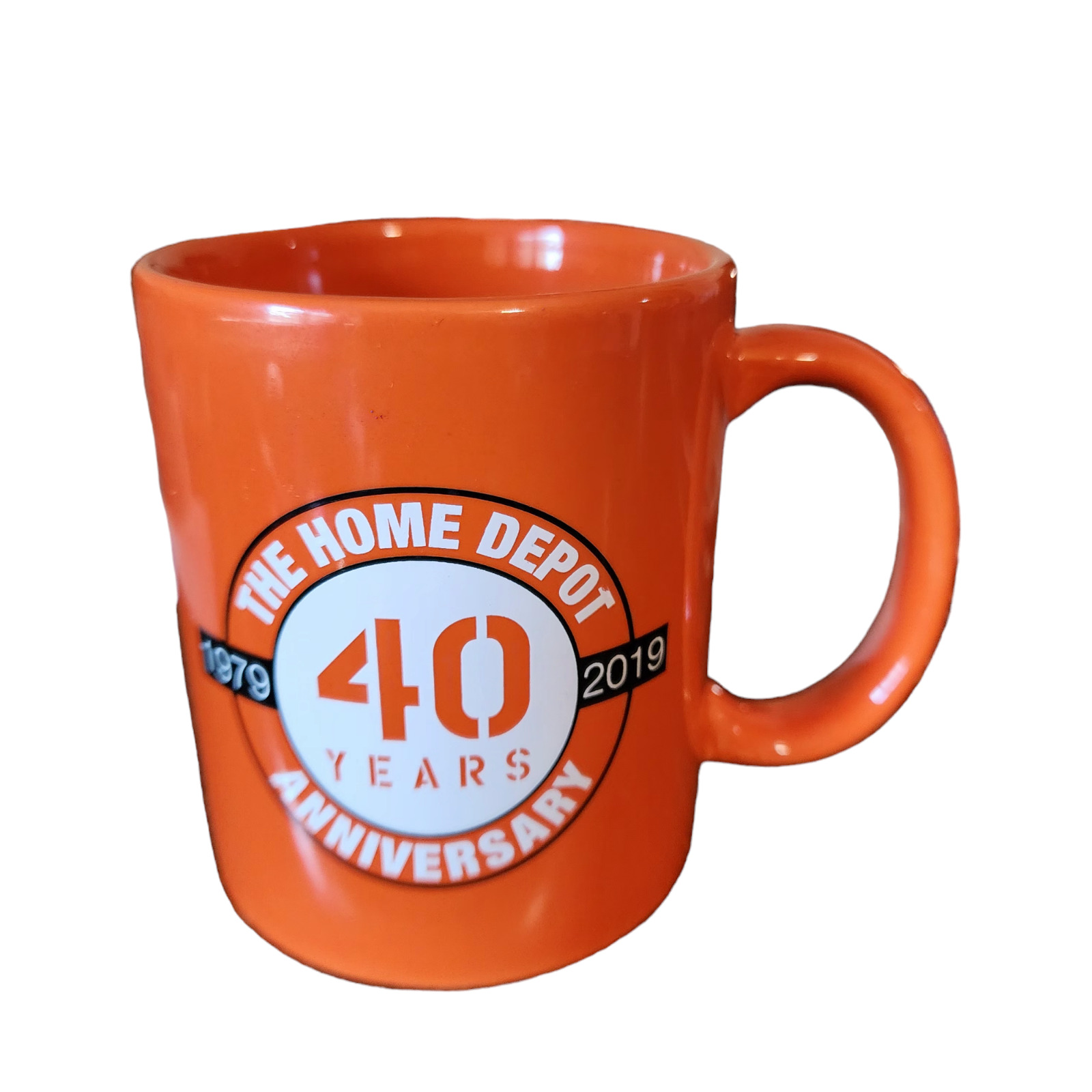 The Home Depot Anniversary Mug Logo Improvement Building Orange Ceramic 40 Years