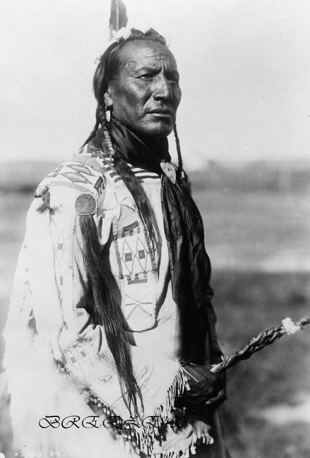 Vintage Photo Reprint/BLACKFOOT CHIEF-BIG MOUTH SPRING/Date Unknwn/4x6 B&W Photo