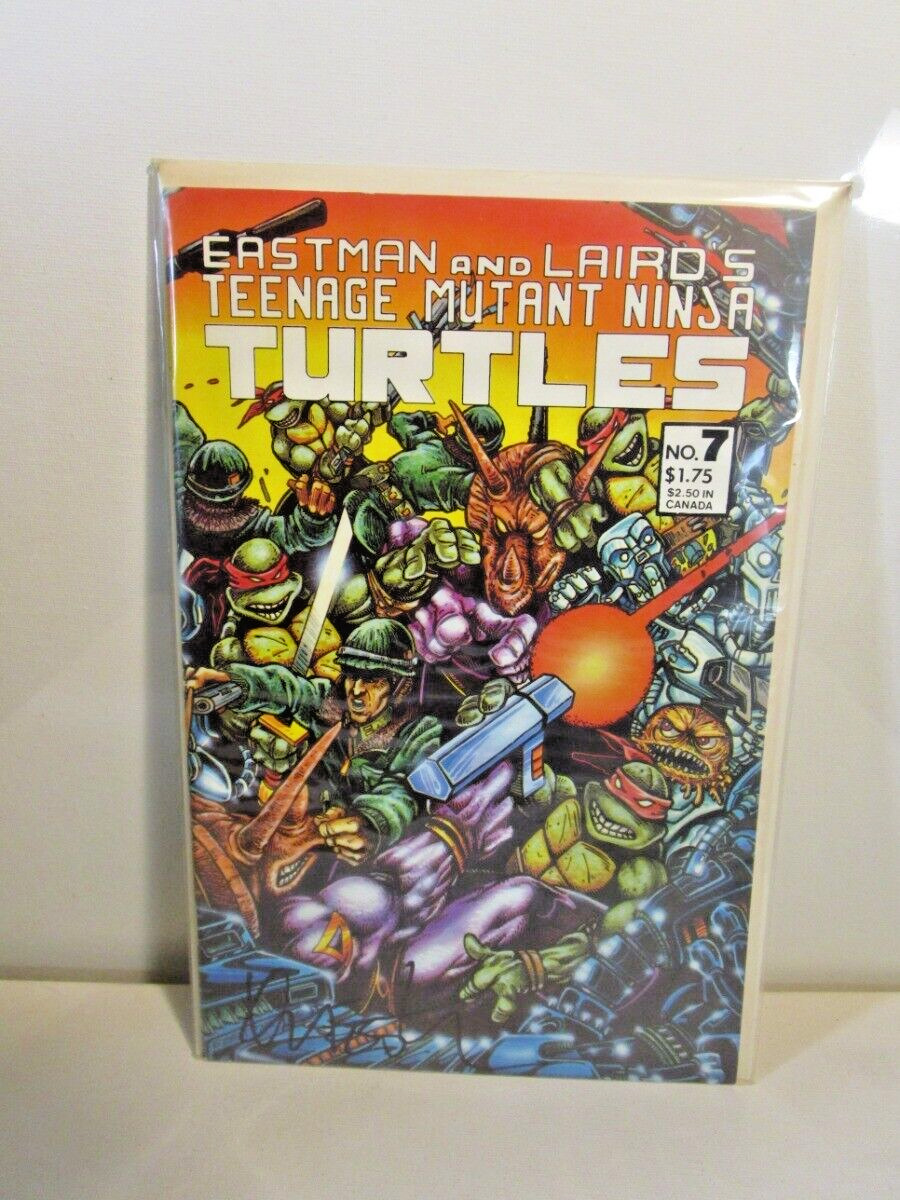 SIGNED AUTOGRAPHED KEVIN EASTMAN Teenage Mutant Ninja Turtles #7 (1986, Mirage)B