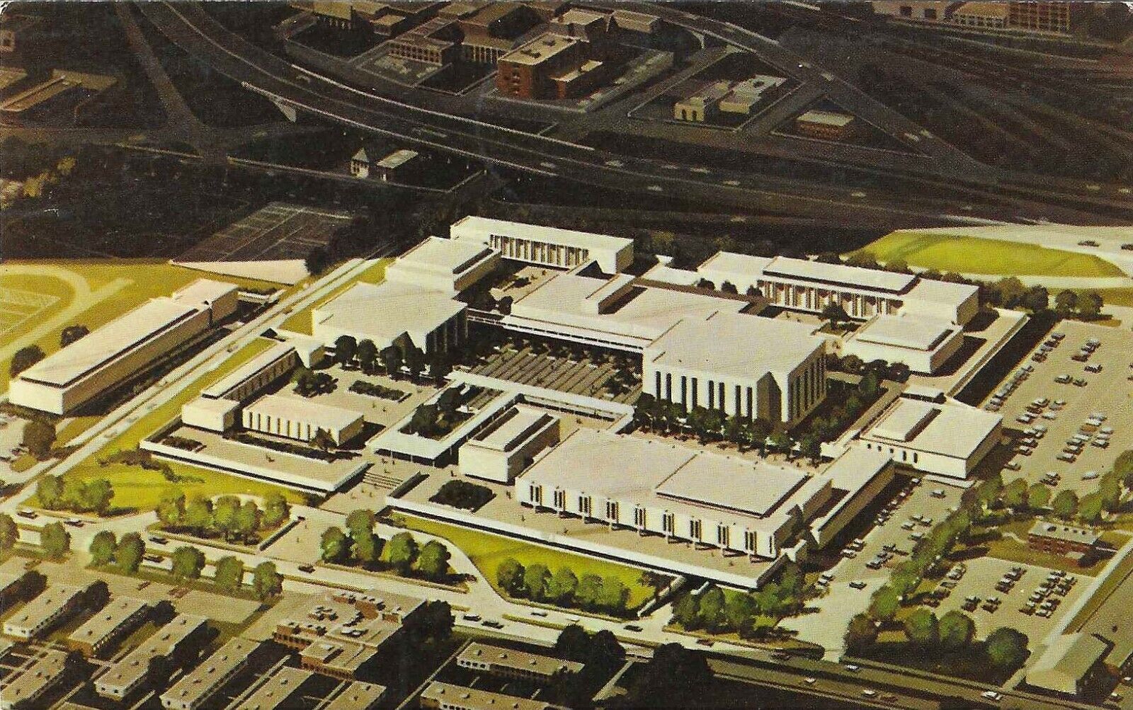 Vintage Ohio Chrome Postcard Cuyahoga Community College Cleveland Aerial View