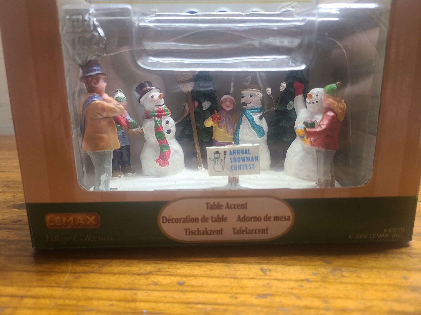 lemax village collection.  Annual Snow Man Contest.